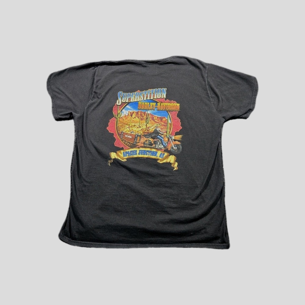 Harley Davidson -Apache Junction, AZ- 2008 Black Graphic T-Shirt Men's 2XL